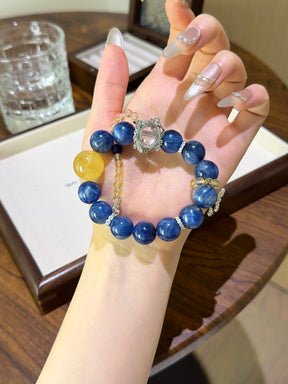 Success & Prosperity Crystal Bracelet – Blue Crystal, Yellow Jasper, Citrine, Lapis Lazuli & White Crystal