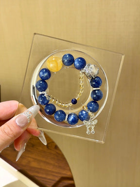 Success & Prosperity Crystal Bracelet – Blue Crystal, Yellow Jasper, Citrine, Lapis Lazuli & White Crystal