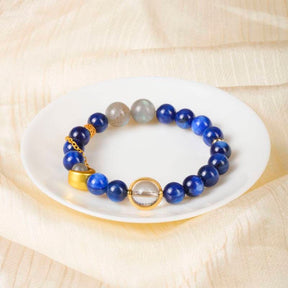 Starry Night Crystal Bracelet – Van Gogh-Inspired Blue Crystal & Moonstone Healing Jewelry