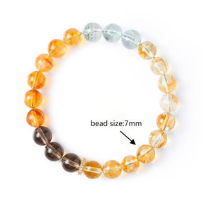 Sunflower Crystal Bracelet – Van Gogh-Inspired Citrine, Tea Quartz & Green Ghost Healing Jewelry