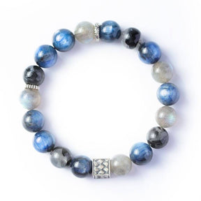 Starry Night Crystal Bracelet – Van Gogh-Inspired Blue Quartz & Moonstone Jewelry