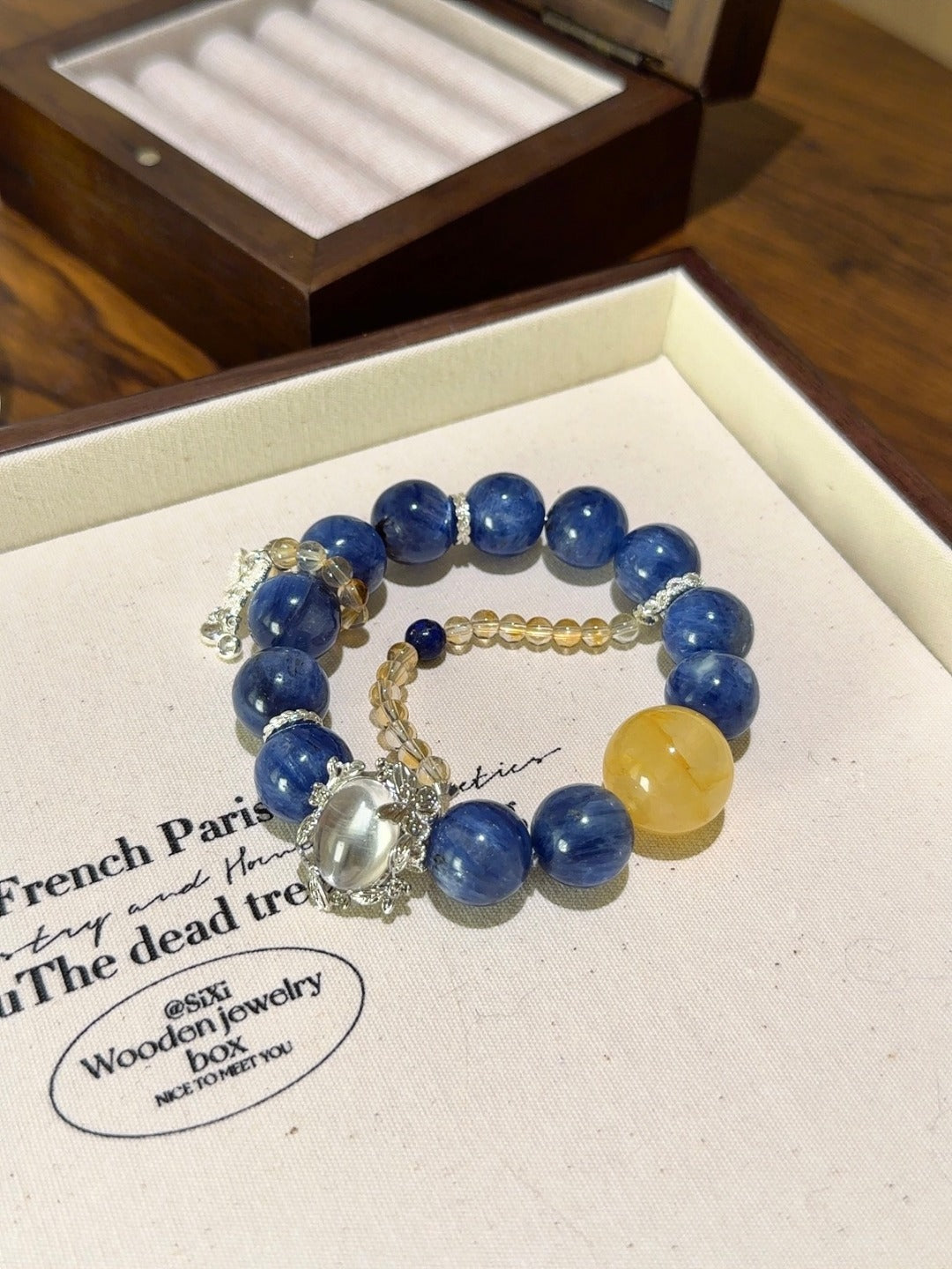 Success & Prosperity Crystal Bracelet – Blue Crystal, Yellow Jasper, Citrine, Lapis Lazuli & White Crystal