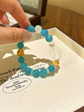 Elite Energy Balance Bracelet – Amazonite & Citrine for Career, Wealth & Harmony