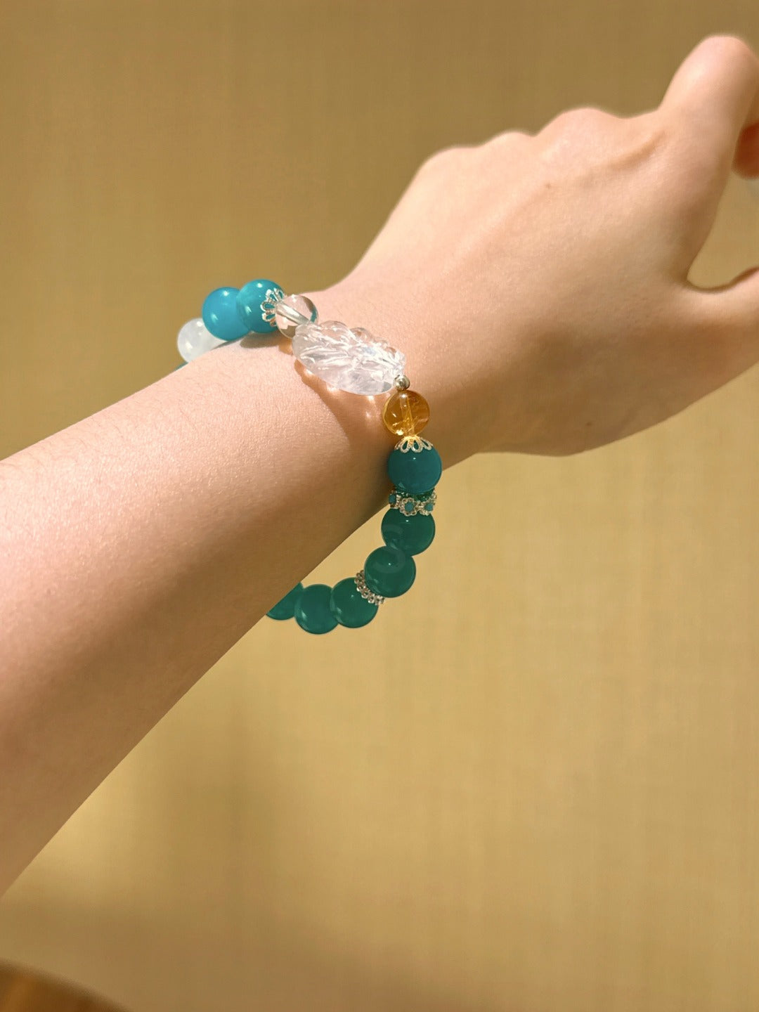 Elite Energy Balance Bracelet – Amazonite & Citrine for Career, Wealth & Harmony